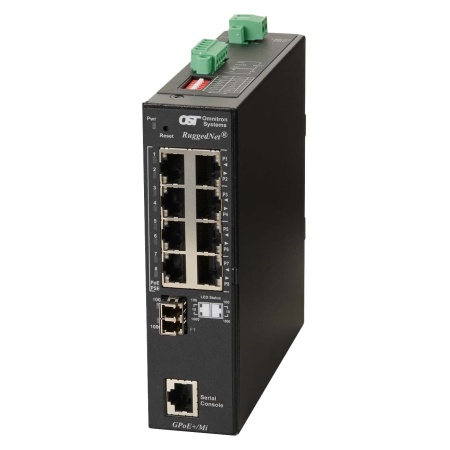 RuggedNet GPoE+ Mi 1xLC 8xRJ-45 1xDC