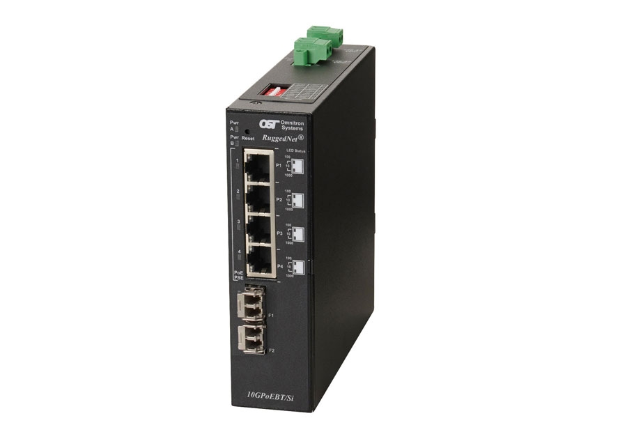 Rugged 10-port Gigabit Switch with 2 SFP+ 10Gbit ports and 1588 PTP support  (MAXBES)
