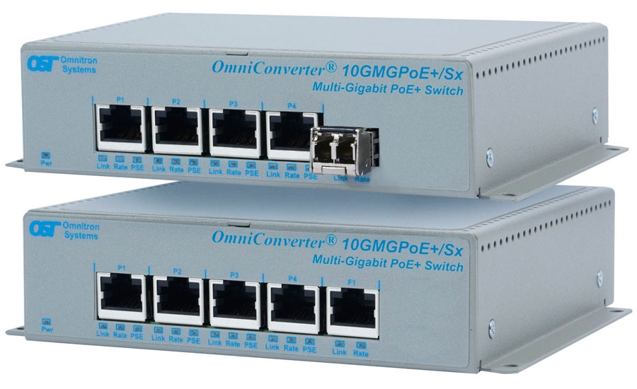 CE ROHS 10Gbps 100 Mbps Ethernet Switch With 1 SFP 4 RJ45 Ports