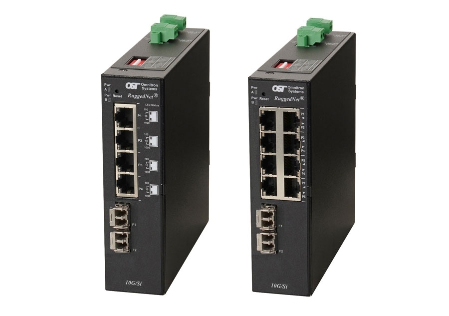 8-Port Industrial Network Switch, Gigabit, Unmanaged, SFP, DIN Mount